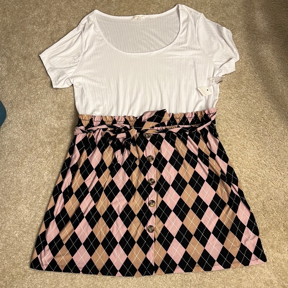 Ultra Flirt Argyle Dress